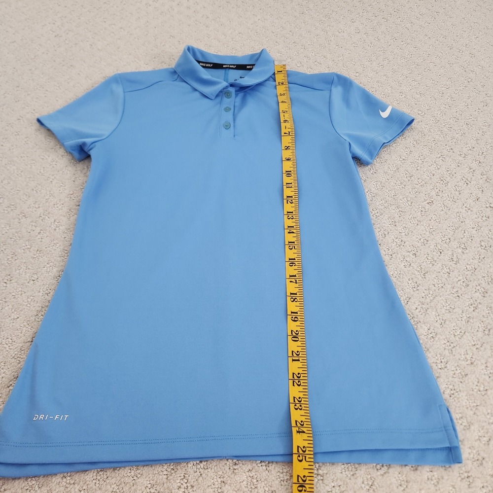 Nike Golf Dri-FIT Polo Shirt Womens size Small Blue Short Sleeve Top - Picture 8 of 9